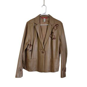 Anne Klien Lightweight Western Style Leather Jacket Size XL